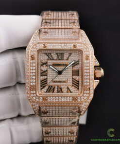 Swiss Exact Hot Cartier Santos Series Gypsophila Watch