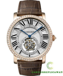 Replica Cartier Rotonde De Cartier Hpi00593 Round 18kt Pink Gold Case - Strap Band
