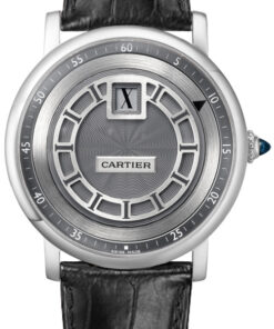 Replica Cartier Rotonde De Cartier W1553851 Round 18 Kt White Gold Case - Strap Band