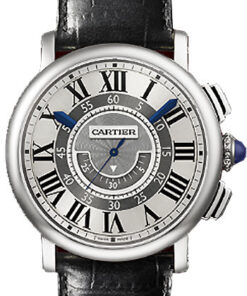 Replica Cartier Rotonde De Cartier W1556051 Round 18kt White Gold Case - Strap Band