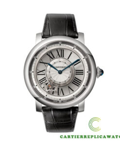 Replica Cartier Rotonde De Cartier W1556204 Round 18 Kt White Gold Case - Strap Band