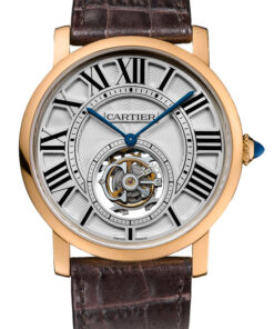 Replica Cartier Rotonde De Cartier W1556215 Round 18 Kt Rose Gold Case - Strap Band