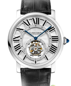 Replica Cartier Rotonde De Cartier W1556216 Round 18 Kt White Gold Case - Strap Band
