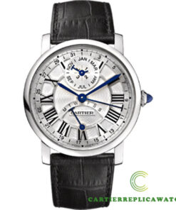 Replica Cartier Rotonde De Cartier W1556218 Round 18 Kt White Gold Case - Strap Band
