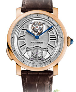 Replica Cartier Rotonde De Cartier W1556229 Round 18 Kt Rose Gold Case - Strap Band