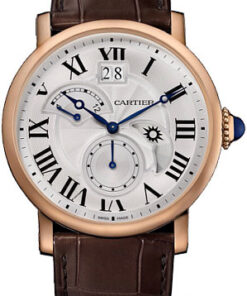 Replica Cartier W1556240 Round 18 Carat Pink Gold Case - Strap Band