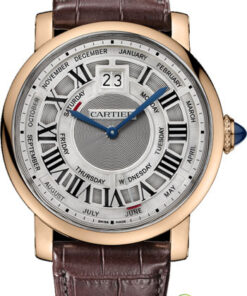 Replica Cartier Rotonde De Cartier W1580001 Round 18 Kt Rose Gold Case - Strap Band