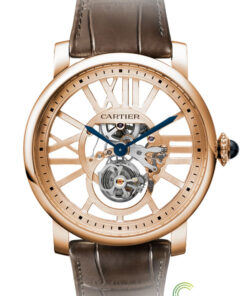 Replica Cartier Rotonde De Cartier W1580046 Round 18 Kt Rose Gold Case - Strap Band