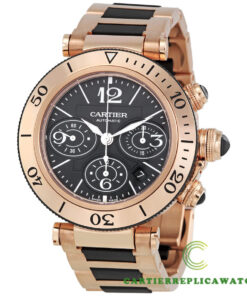 Replica Cartier Pasha De Cartier W301980m Round 18kt Rose Gold Case - Strap Band