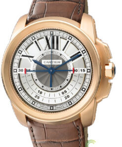 Replica Cartier Calibre De Cartier W7100004 Round 18 Kt Rose Gold Case - Strap Band