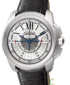 Replica Cartier Calibre De Cartier W7100005 Round 18 Kt White Gold Case - Strap Band