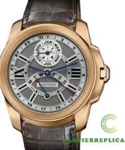 Replica Cartier Calibre De Cartier W7100029 Round 18 Kt Rose Gold Case - Strap Band