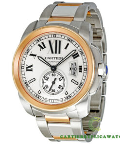 Replica Cartier Calibre De Cartier W7100036 Round Stainless Steel Case - Bracelet Band