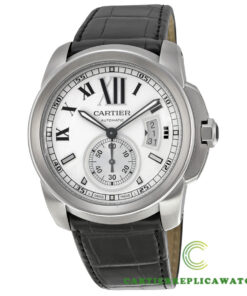 Replica Cartier Calibre De Cartier W7100037 Round Stainless Steel Case - Strap Band