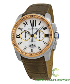 Replica Cartier Calibre De Cartier W7100043 Round Stainless Steel Case - Strap Band