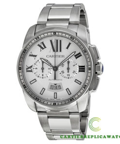 Replica Cartier Calibre De Cartier W7100045 Round Stainless Steel Case - Bracelet Band