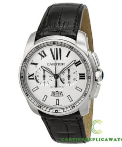 Replica Cartier Calibre De Cartier W7100046 Round Stainless Steel Case - Strap Band