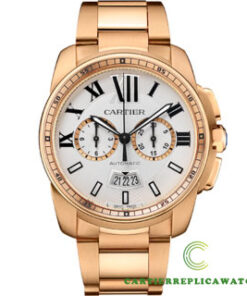 Replica Cartier Calibre De Cartier W7100047 Round 18kt Pink Gold Case - Bracelet Band