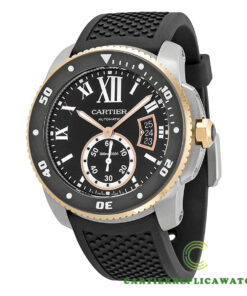 Replica Cartier Calibre De Cartier W7100055 Round Swiss Stainless Steel Case - Strap Band