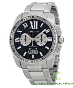 Replica Cartier Calibre De Cartier W7100061 Round Stainless Steel Case - Bracelet Band
