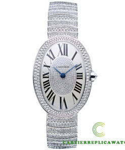 Replica Cartier Baignoire Wb520018 Oval 18kt White Gold Case - Bracelet Band