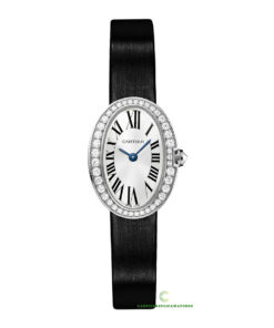 Replica Cartier Baignoire Wb520027 Oval 18 Kt White Gold Case - Strap Band