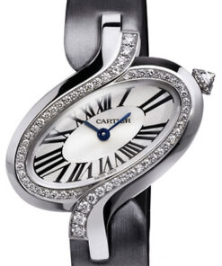 Replica Cartier Delices De Cartier Wg800018 Round 18kt White Gold Case - Strap Band
