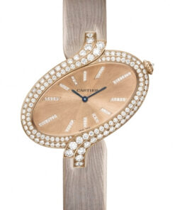 Replica Cartier Wg800020 Round 18 Carat Rose Gold Case - Strap Band
