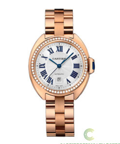 Replica Cartier Cle Wjcl0003 Round 18k Pink Gold Case - Bracelet Band
