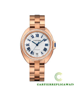 Replica Cartier Wjcl0006 Round 18 Carat Pink Gold Case - Bracelet Band