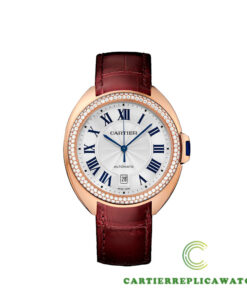 Replica Cartier Minute Markers Around The Outer Rim Automatic Round 18 Carat Pink Gold Case - Strap Band