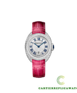Replica Cartier Wjcl0017 Round 18 Carat White Gold Set With Diamonds Case - Strap Band