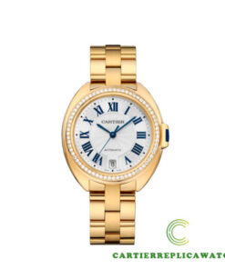 Replica Cartier Cle Wjcl0023 Round 18k Yellow Gold Case - Bracelet Band