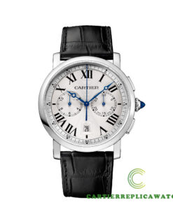 Replica Cartier Rotonde De Cartier Wsro0002 Round Stainless Steel Case - Strap Band