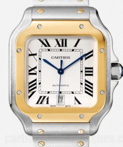 Cartier Santos 39mm W2SA0009 White Dial Bracelet
