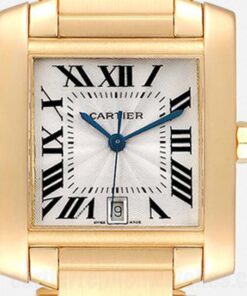Cartier Tank Francaise 34mm W50001R2 Silver White Dial Quartz Date, Hour, Minute, Second