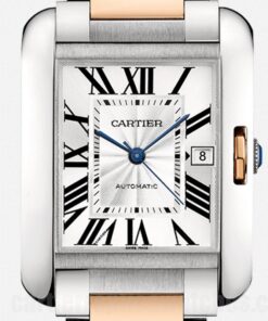 Cartier Tank Anglaise W5310006 Silver Dial 36mm Two-tone