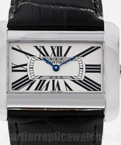 Cartier Tank Divan W6300655 White Dial 40mm Black-tone
