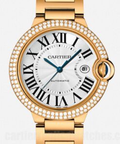 Cartier Ballon Bleu White Dial 42mm WE9007Z3 Date, Hour, Minute, Second Rose Gold-tone