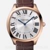 Cartier Drive 41mm Silver Dial WGNM0006 Leather Strap Quartz