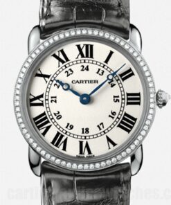 Cartier Ronde WR000251 30mm White Dial Leather Strap Automatic