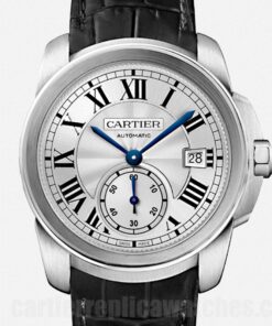 Cartier Calibre Silver Dial WSCA0003 42mm Automatic Leather Strap