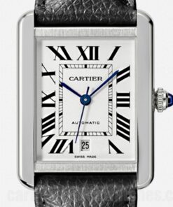 Cartier Tank Solo WSTA0029 White Dial 31mm Leather Strap Black-tone