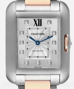 Cartier Tank Anglaise 36mm WT100025 Silver Dial Two-tone
