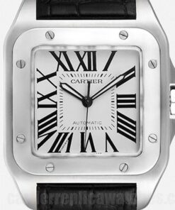 Cartier Santos White Dial 38mm W20073X8 Hour, Minute, Second