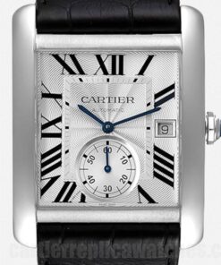 Cartier Tank MC W5330003 Silver Dial Strap