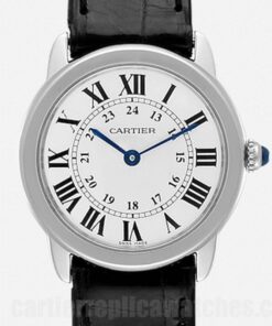 Cartier Ronde W6700155 White Dial 35mm Strap Black-tone