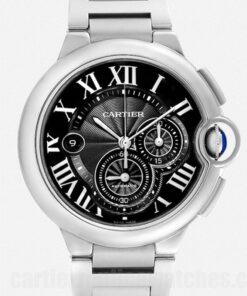 Cartier Ballon Bleu W6920077 47mm Black Dial Date, Hour, Minute, Second