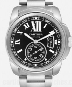 Cartier Cle De Cartier Black Dial 43mm W7100016 Automatic Silver-tone