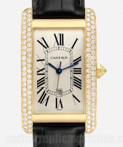 Cartier Tank Americaine WB702051 27mm Silver Dial Black-tone Date, Hour, Minute, Second